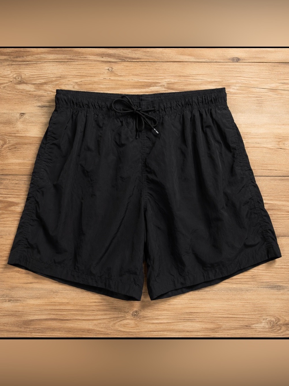 H&M Black Swim Trunks Shorts Men’s XXL Mesh Lined Drawstring Quick Dry Beach